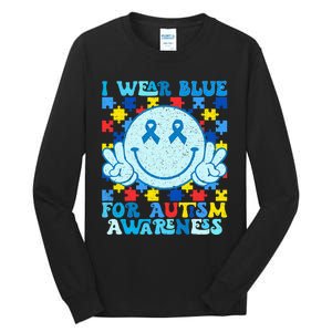 I Wear Blue For Autism Awareness Month Tall Long Sleeve T-Shirt