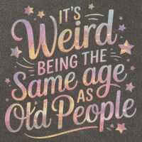 Its Weird Being The Same Age As Old People For Mom  Dad Cotton Canvas Backpack