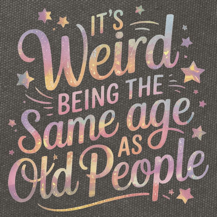 Its Weird Being The Same Age As Old People For Mom  Dad Cotton Canvas Backpack