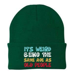 Its Weird Being The Same Age As Old People Retro Sarcastic Knit Cap Winter Beanie