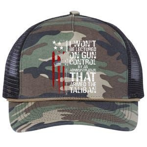 I Wont Be Lectured On Gun Control By An Administration Retro Rope Trucker Hat Cap