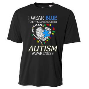 I Wear Blue For My Granddaughter Autism support Cooling Performance Crew T-Shirt