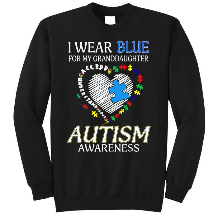 I Wear Blue For My Granddaughter Autism support Sweatshirt