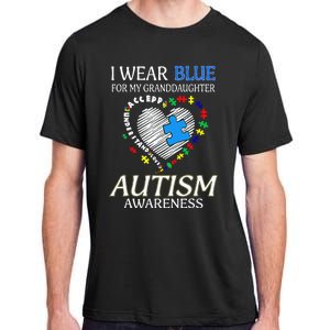 I Wear Blue For My Granddaughter Autism support Adult ChromaSoft Performance T-Shirt