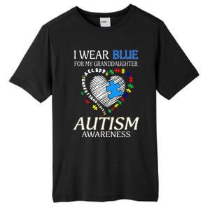 I Wear Blue For My Granddaughter Autism support Tall Fusion ChromaSoft Performance T-Shirt