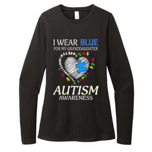 I Wear Blue For My Granddaughter Autism support Womens CVC Long Sleeve Shirt