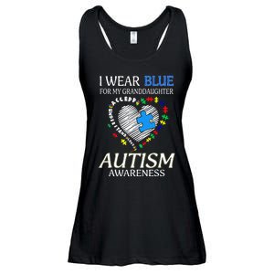 I Wear Blue For My Granddaughter Autism support Ladies Essential Flowy Tank