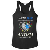 I Wear Blue For My Granddaughter Autism support Ladies PosiCharge Competitor Racerback Tank