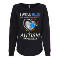 I Wear Blue For My Granddaughter Autism support Womens California Wash Sweatshirt