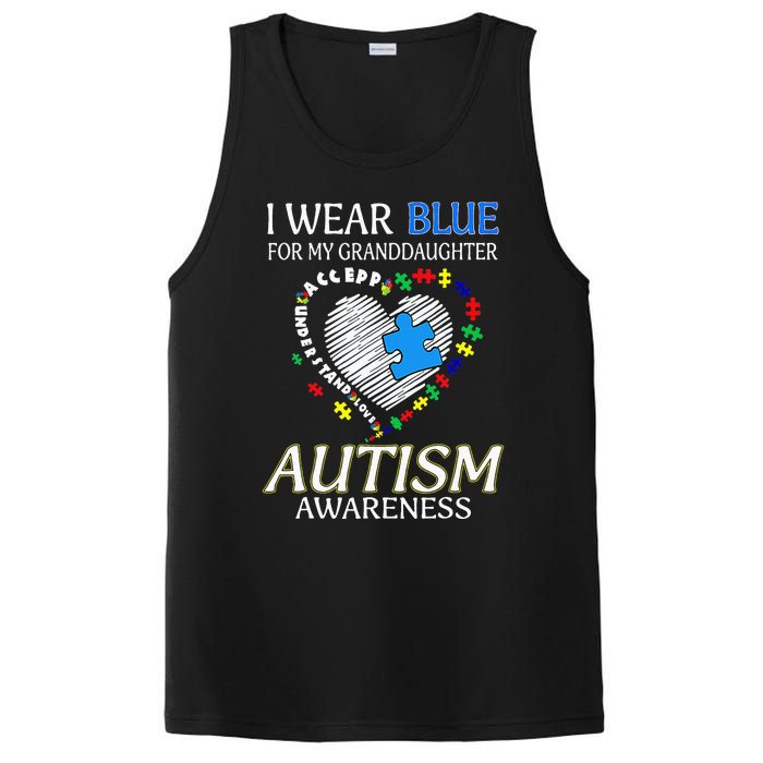 I Wear Blue For My Granddaughter Autism support PosiCharge Competitor Tank