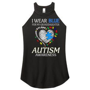 I Wear Blue For My Granddaughter Autism support Women's Perfect Tri Rocker Tank