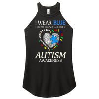 I Wear Blue For My Granddaughter Autism support Women's Perfect Tri Rocker Tank