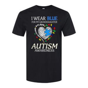 I Wear Blue For My Granddaughter Autism support Softstyle CVC T-Shirt