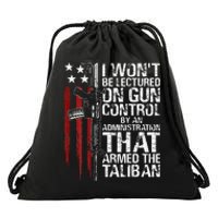 I Won't Be Lectured On Gun Control By An Administration Drawstring Bag