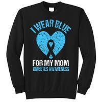 I Wear Blue For My Mom Diabetes Awareness Kids Sweatshirt