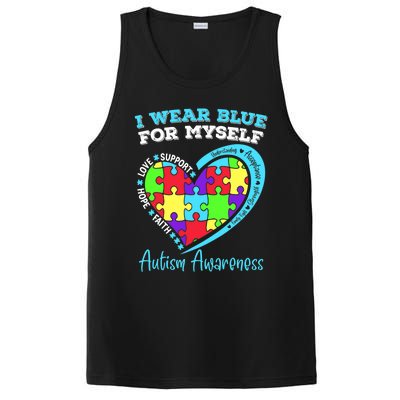 I Wear Blue For Myself Autism Awareness Day Children PosiCharge Competitor Tank