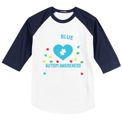 I Wear Blue Utism Awareness Accept Understand Love Gift Baseball Sleeve Shirt