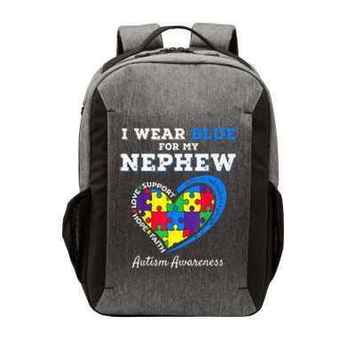 I Wear Blue For My Nephew Autism Awareness Uncle Aunt Vector Backpack