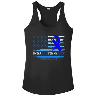 I Wear Blue For My Niece Diabetes Awareness Month Gifts Ladies PosiCharge Competitor Racerback Tank