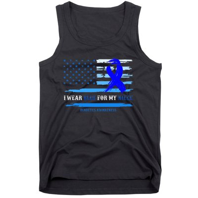 I Wear Blue For My Niece Diabetes Awareness Month Gifts Tank Top