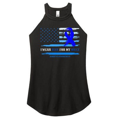 I Wear Blue For My Niece Diabetes Awareness Month Gifts Women’s Perfect Tri Rocker Tank