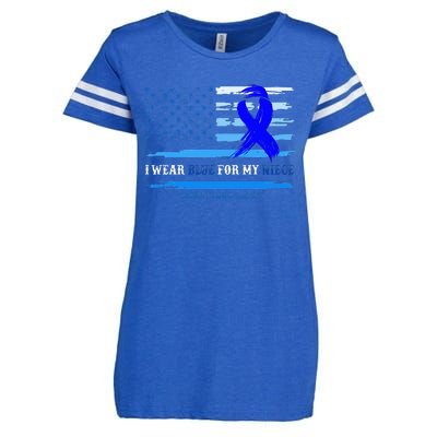 I Wear Blue For My Niece Diabetes Awareness Month Gifts Enza Ladies Jersey Football T-Shirt