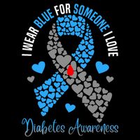 I Wear Blue For Someone I Love Type 1 Diabetes Awareness Day Baby Bodysuit