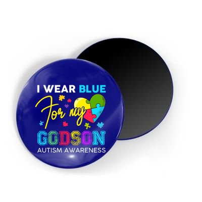 I Wear Blue For My Godson Autism Awareness Godmom Goddad Gift Magnet