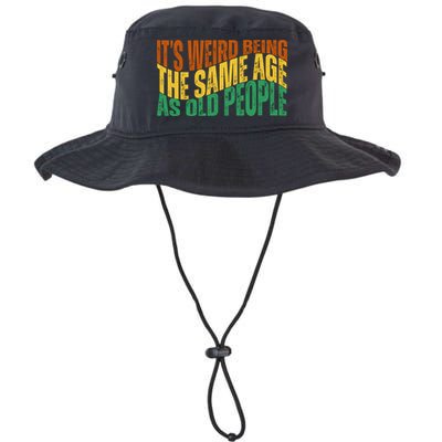 Its Weird Being The Same Age As Old People Retro Funny Bucket Hat