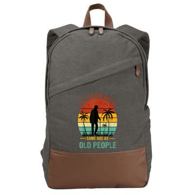 Its Weird Being The Same Age As Old People Funny Cotton Canvas Backpack