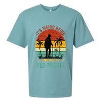 Its Weird Being The Same Age As Old People Funny Sueded Cloud Jersey T-Shirt