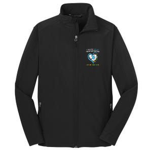 I Wear Blue For My Brother Autism Awareness Acceptance Gift Core Soft Shell Jacket