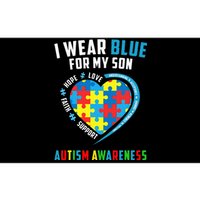 I Wear Blue For My Son Autism Awareness month Bumper Sticker