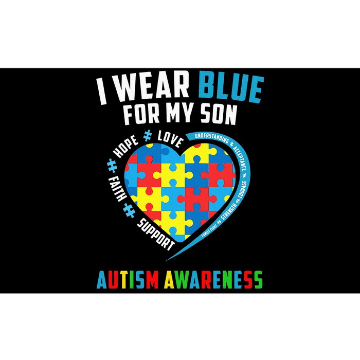 I Wear Blue For My Son Autism Awareness month Bumper Sticker