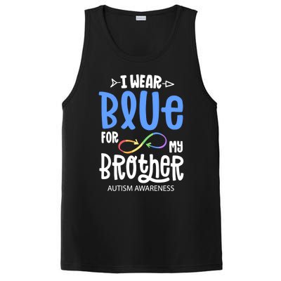 I Wear Blue For My Brother Autism Awareness Acceptance Gift PosiCharge Competitor Tank