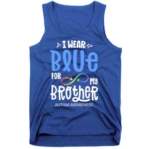 I Wear Blue For My Brother Autism Awareness Acceptance Gift Tank Top