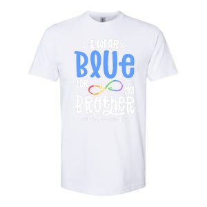 I Wear Blue For My Brother Autism Awareness Acceptance Gift Softstyle CVC T-Shirt