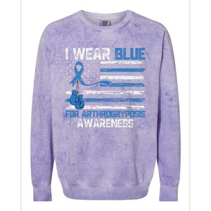 I Wear Blue For Arthrogryposis Awareness Month Colorblast Crewneck Sweatshirt