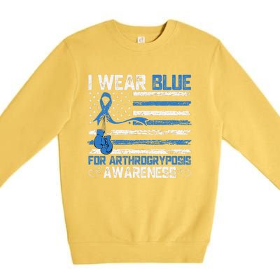 I Wear Blue For Arthrogryposis Awareness Month Premium Crewneck Sweatshirt