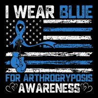 I Wear Blue For Arthrogryposis Awareness Month City Backpack