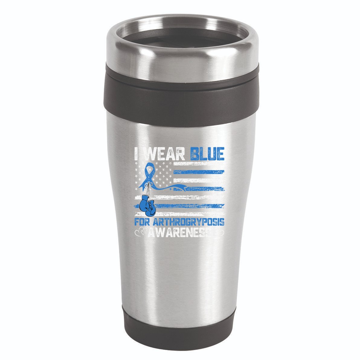 I Wear Blue For Arthrogryposis Awareness Month 16oz Travel Tumbler