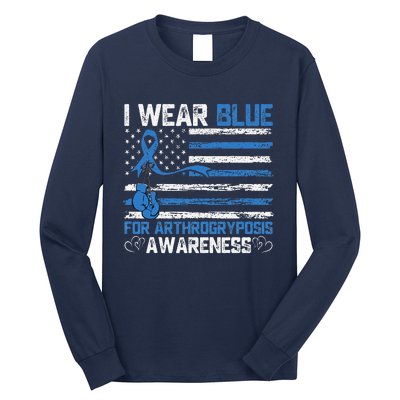 I Wear Blue For Arthrogryposis Awareness Month Long Sleeve Shirt