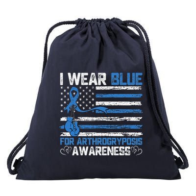 I Wear Blue For Arthrogryposis Awareness Month Drawstring Bag