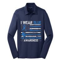 I Wear Blue For Arthrogryposis Awareness Month Silk Touch Performance Long Sleeve Polo