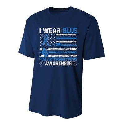 I Wear Blue For Arthrogryposis Awareness Month Performance Sprint T-Shirt