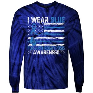 I Wear Blue For Arthrogryposis Awareness Month Tie-Dye Long Sleeve Shirt