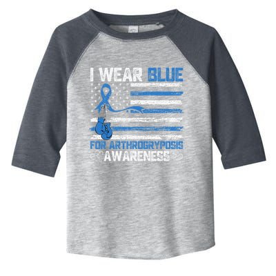 I Wear Blue For Arthrogryposis Awareness Month Toddler Fine Jersey T-Shirt