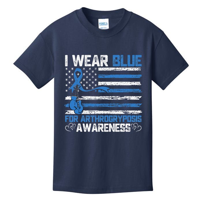 I Wear Blue For Arthrogryposis Awareness Month Kids T-Shirt