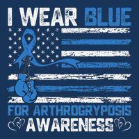 I Wear Blue For Arthrogryposis Awareness Month Kids T-Shirt