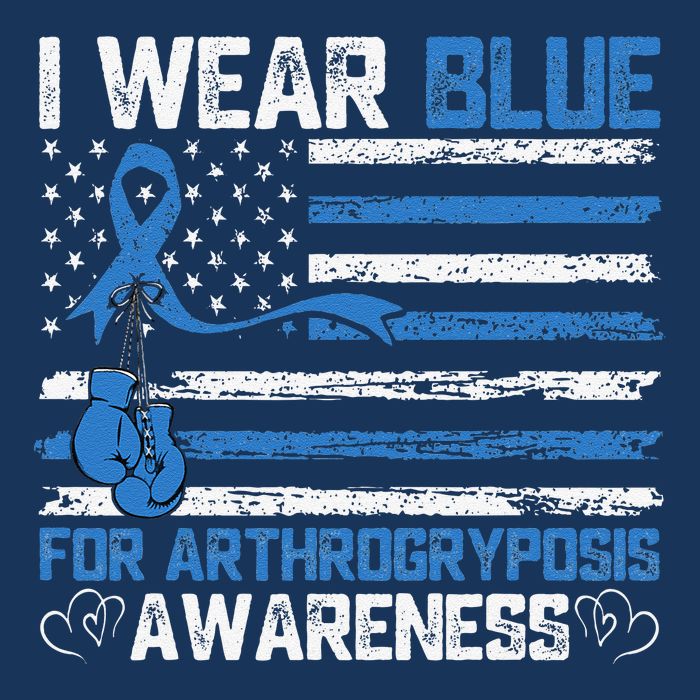 I Wear Blue For Arthrogryposis Awareness Month Kids T-Shirt